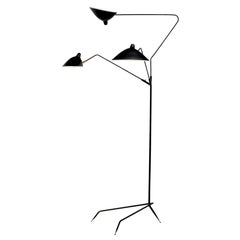 Serge Mouille Standing Lamp with Three Arms in Black - in Stock!