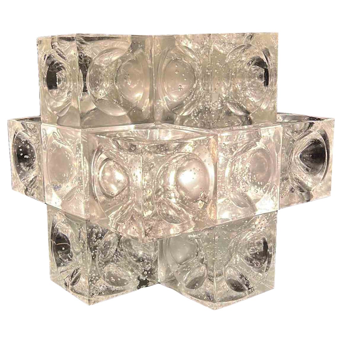 Poliarte Adjustable Cubes Lamp by Albano Poli for Poliarte, Italy, circa 1970s For Sale