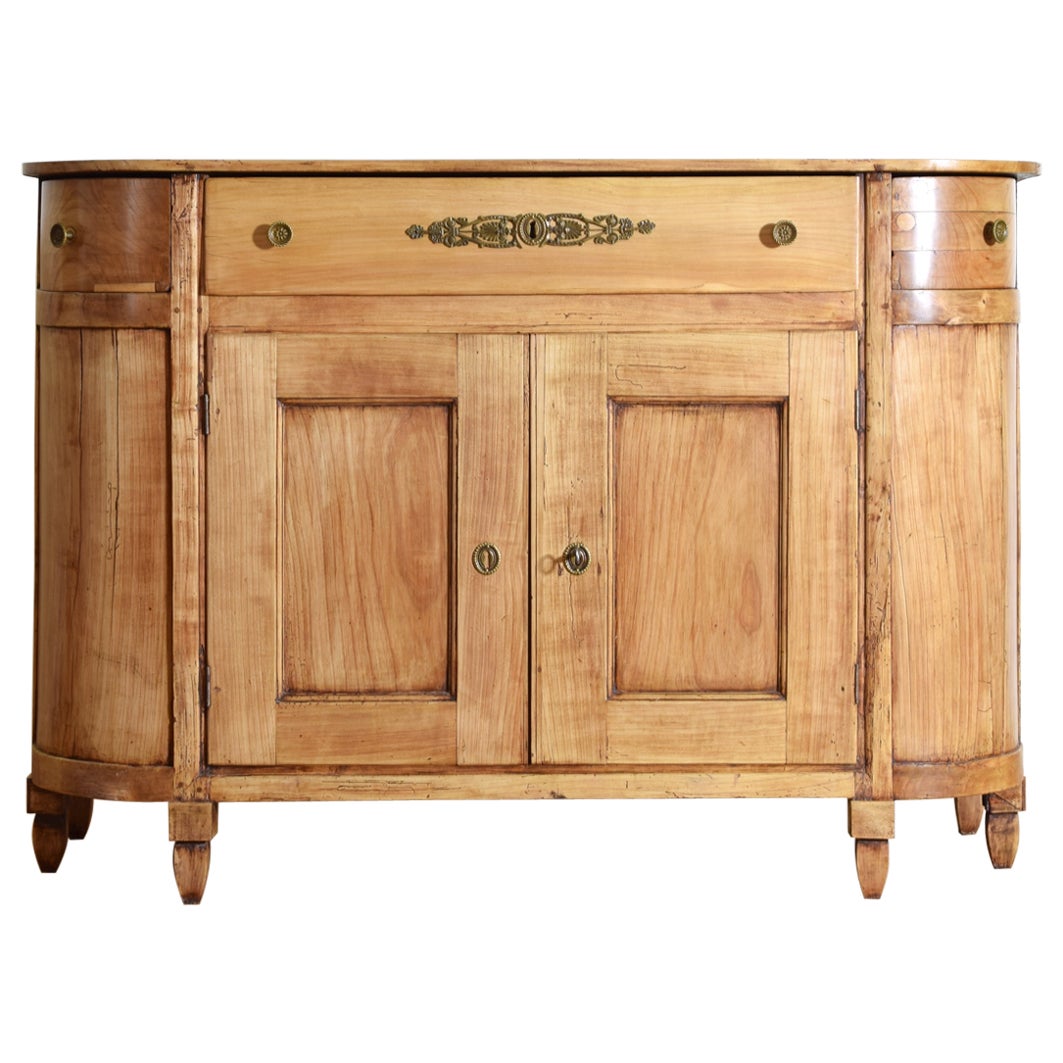 Italian Empire Period Bleached Mahogany and Brass Mounted Credenza