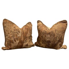 Pair of 18th Century Pillows Made from an 18th Century Tapestry Fragment