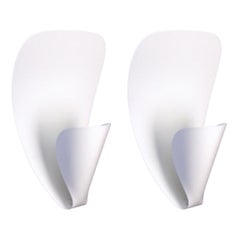 Pair of White Sconces B206 by Michel Buffet - in Stock!