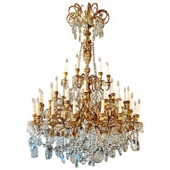 Antique Baccarat Crystal & Ormolu Chandelier circa 1890