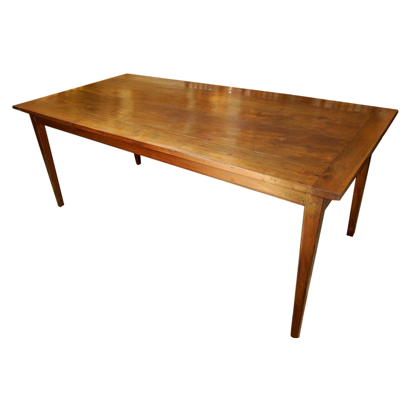 19th Century French Provincial Rustic Large Oak Coffee Table at 1stDibs