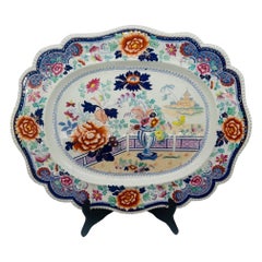 Monumental Hicks & Meigh English Ironstone Porcelain Platter, circa 1810