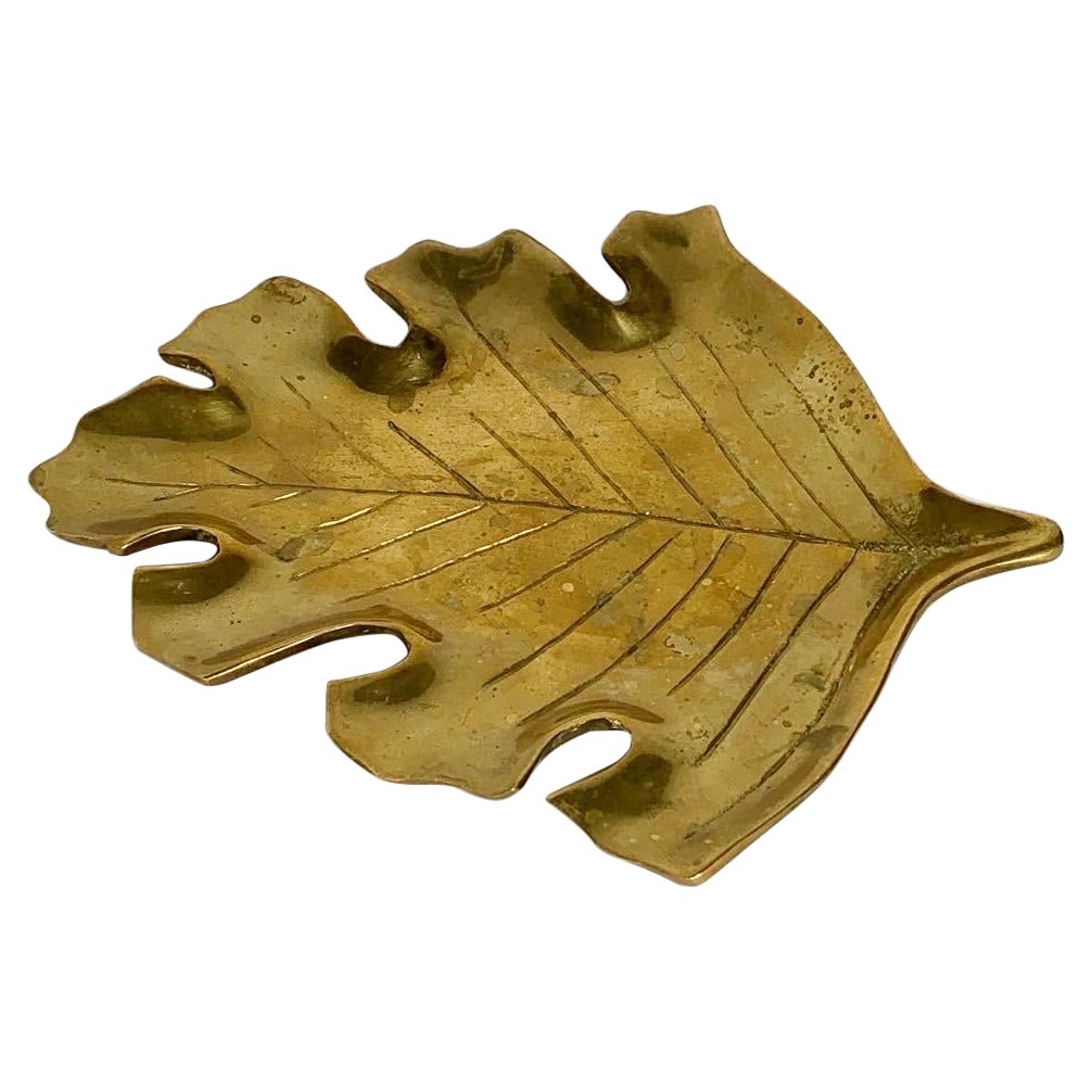 Svenskt Tenn Brass Leaf Dish Catchall Swedish Modern Brass Plate 1936