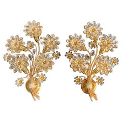 Pair of Five-Light Brass Palwa Wall Sconce