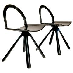 Pair of Sculptural Italian Postmodern Chairs
