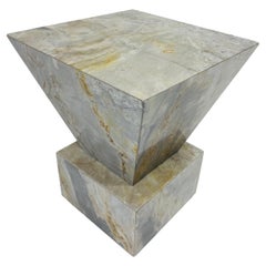 Midcentury Vintage Modern Marble Pedestal / Table