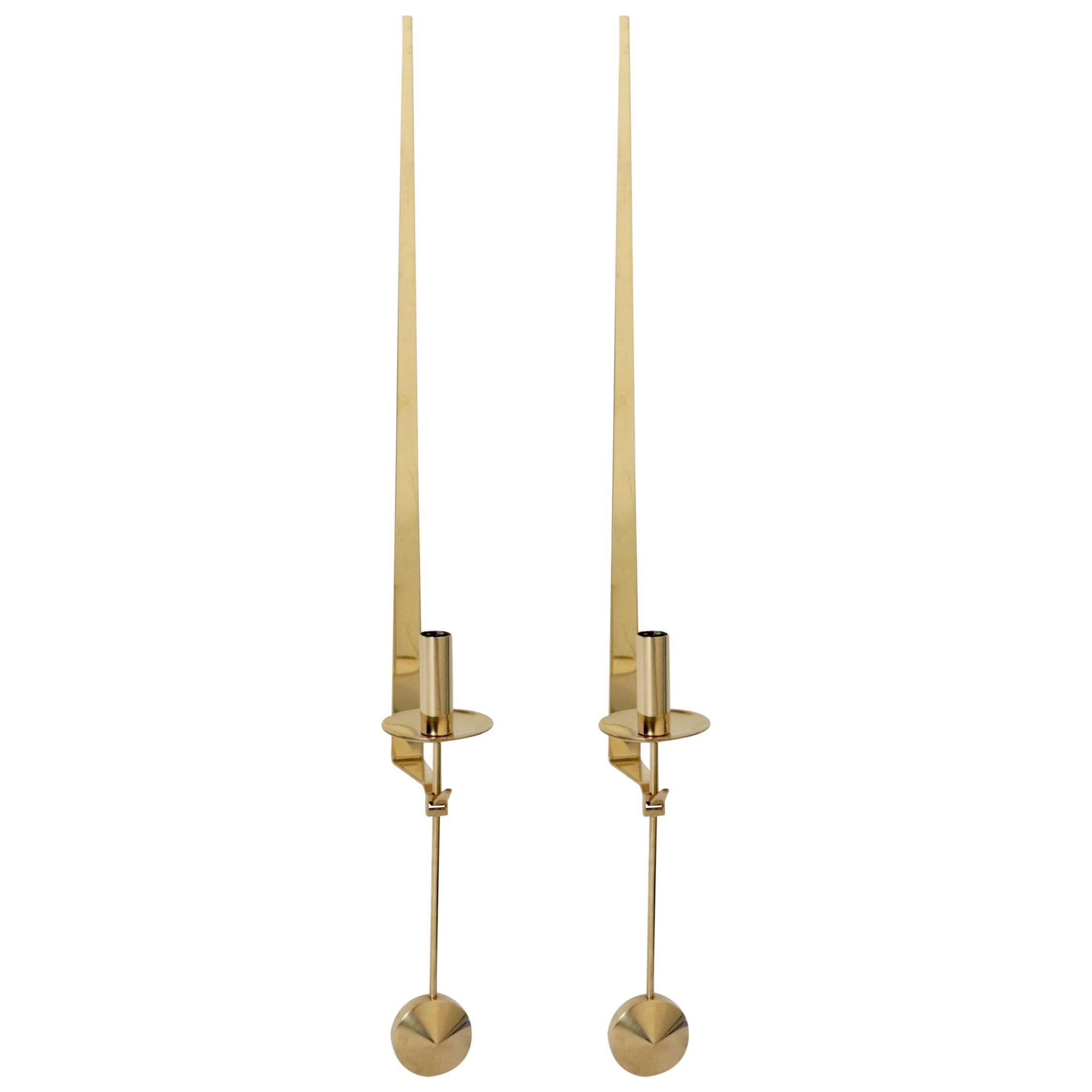 Pair of 1960s Sconces Signed by Pierre Forsell for Skultuna