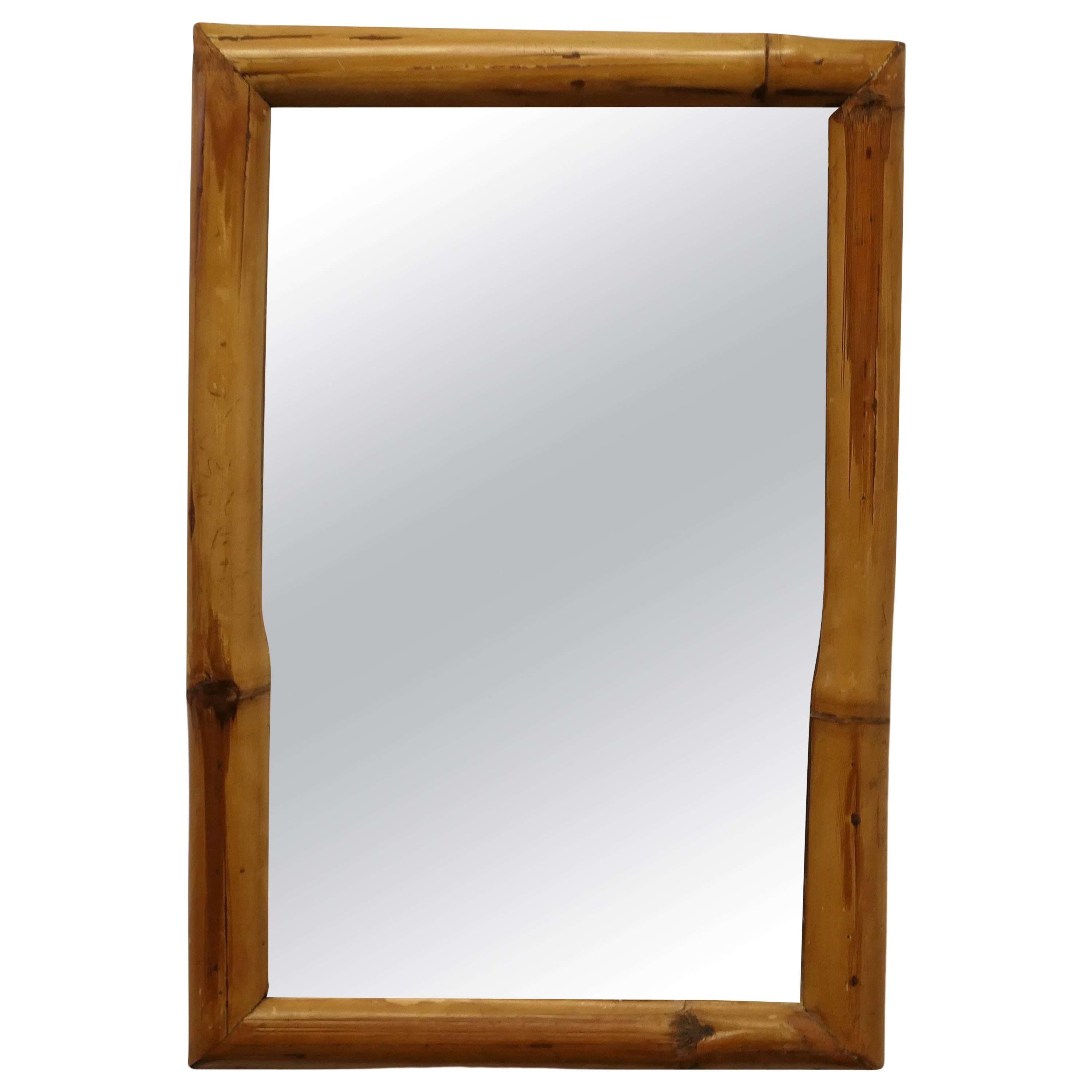 Art Deco Giant Bamboo Wall Mirror This Is a Very Attractive Piece For Sale