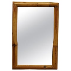 Miroir mural géant en bambou Art Déco très attrayant