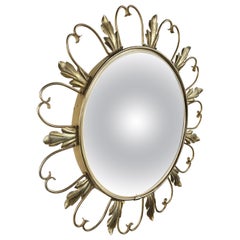 Vintage Brass Sunburst Mirror