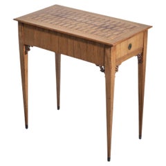 Consola, mesa auxiliar de madera de frutal antigua danesa Gustaviana Simple del siglo XVIII