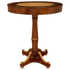 Italian 18th Century Tuscan St. Walnut, Patinated Wood And Onyx Side Table