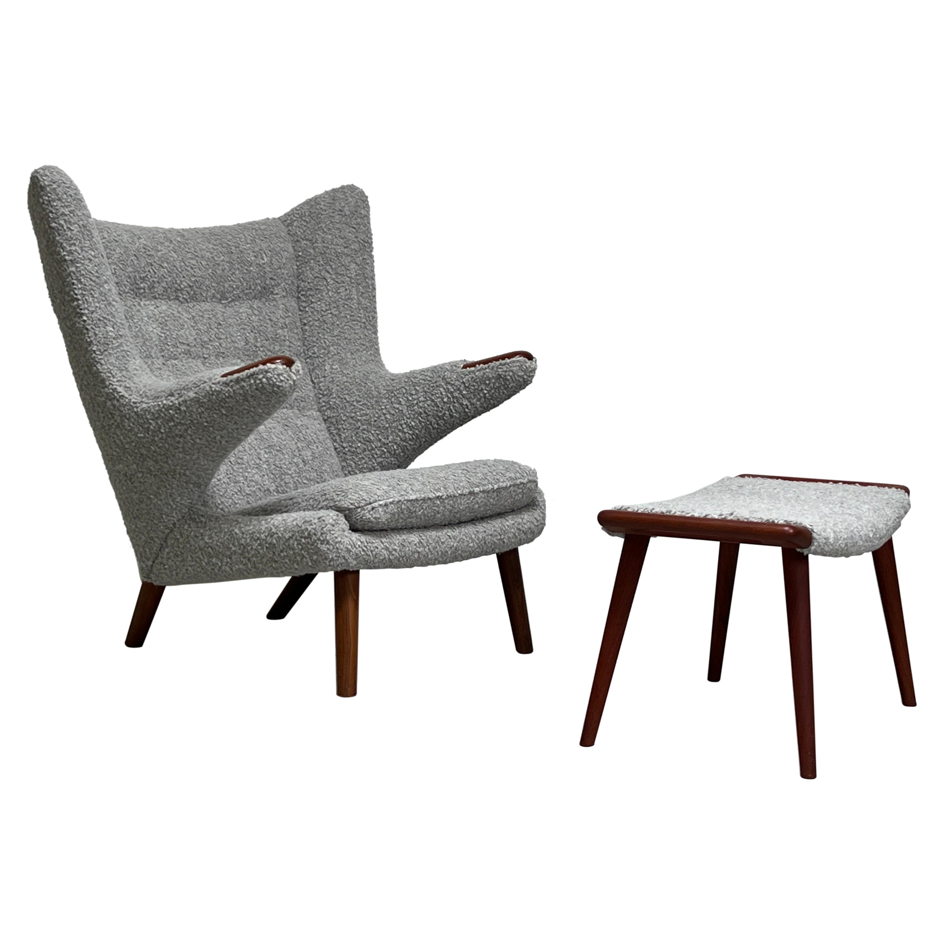 Papa Bear Chair and Ottoman by Hans Wegner for A.P Stolen