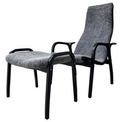 Yngve Ekstrom Lamino Chair and Ottoman for Swedese