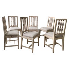 Set of Six 19th Century Swedish Dining Side Chairs