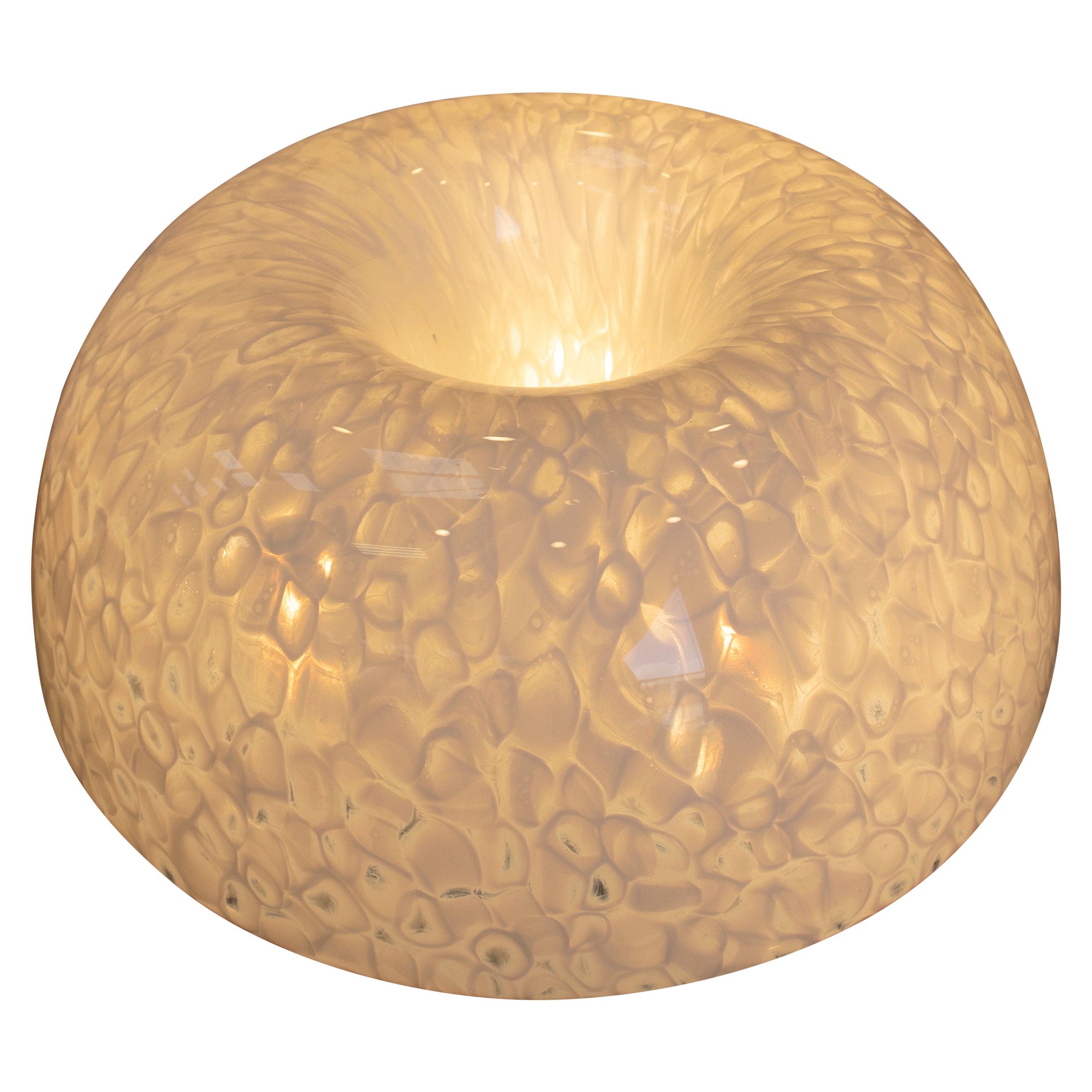 1970s Carlo Nason Murano Glass Mushroom Floor Lamp / Table Lamp