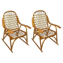 Antique Snowshoe Arm Chairs by SnoCraft, Norway Maine