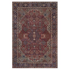 Vintage Traditional Hand-Woven Persian Isfahan Rug, circa 1940