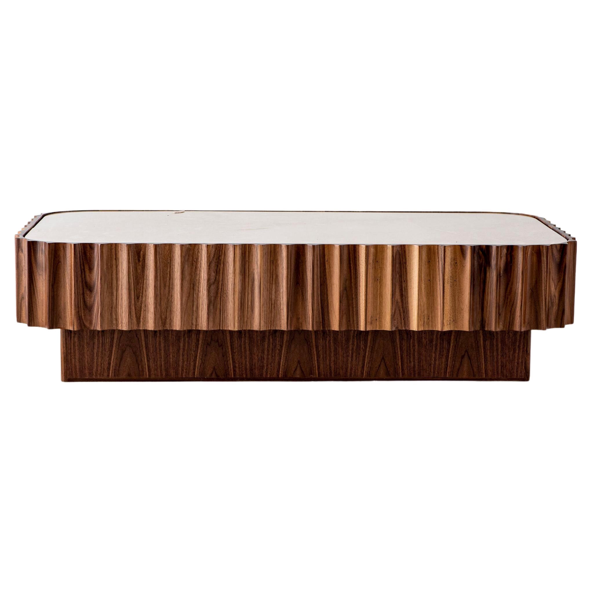 Fluted Coffee Table by Egg Designs For Sale