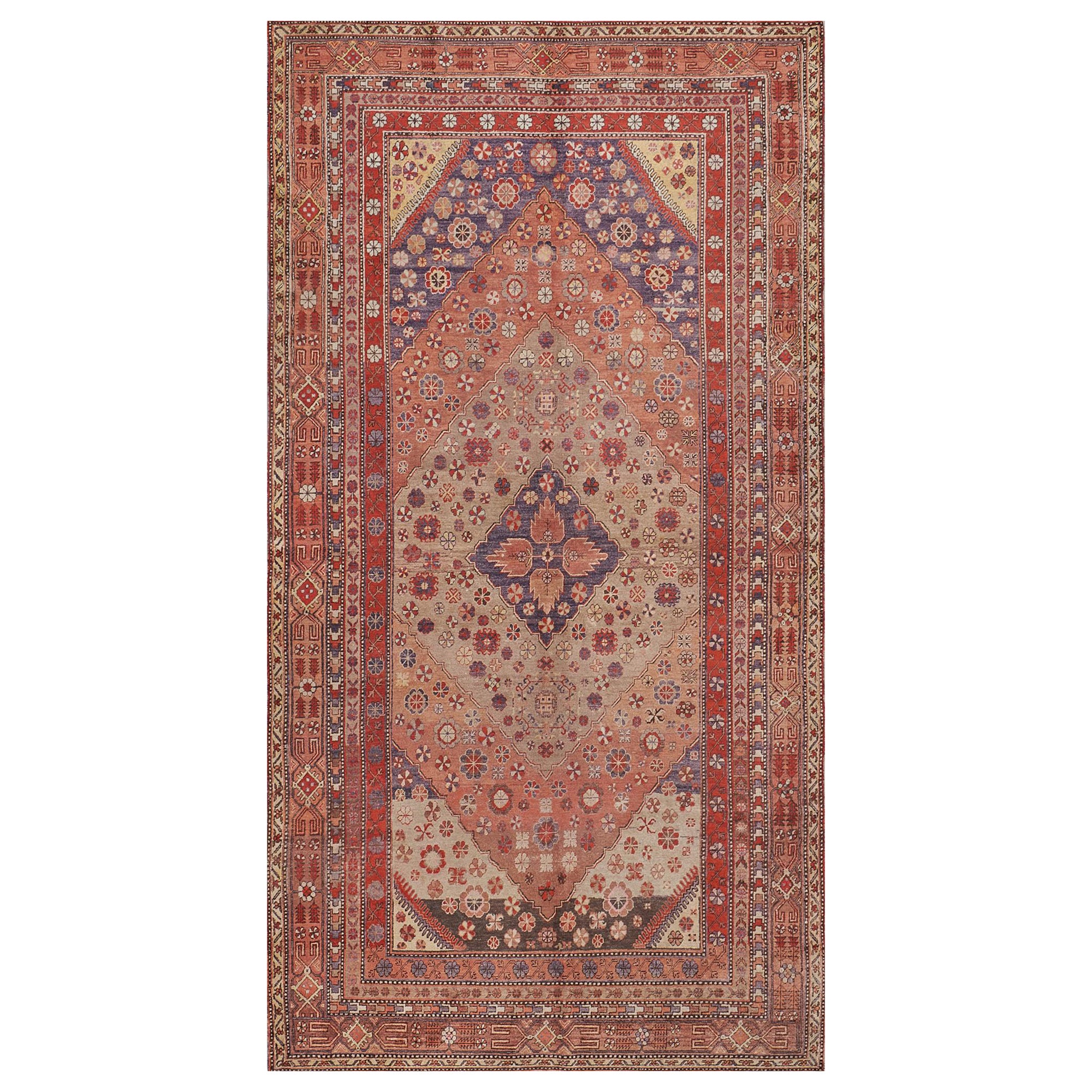 Traditioneller handgewebter Samarkand Khotan-Teppich aus Wolle