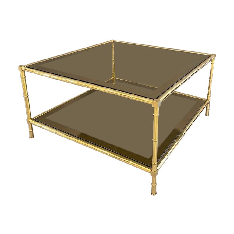 Bamboo Effect Coffee Table, Italy, 1960s For Sale