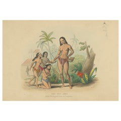 Antique Print of Ouhila, Daughter of the Priest of Tongatapu