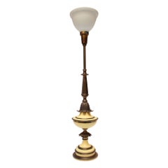 Hollywood Regency-Style Brass and Glass Table Lamp by Stiffel