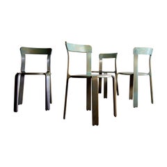 Bruno Rey Anodized Birch Chairs for Dietiker Switzerland, Set of 4
