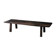 Primitive Oak Coffee Table from France, circa 1900