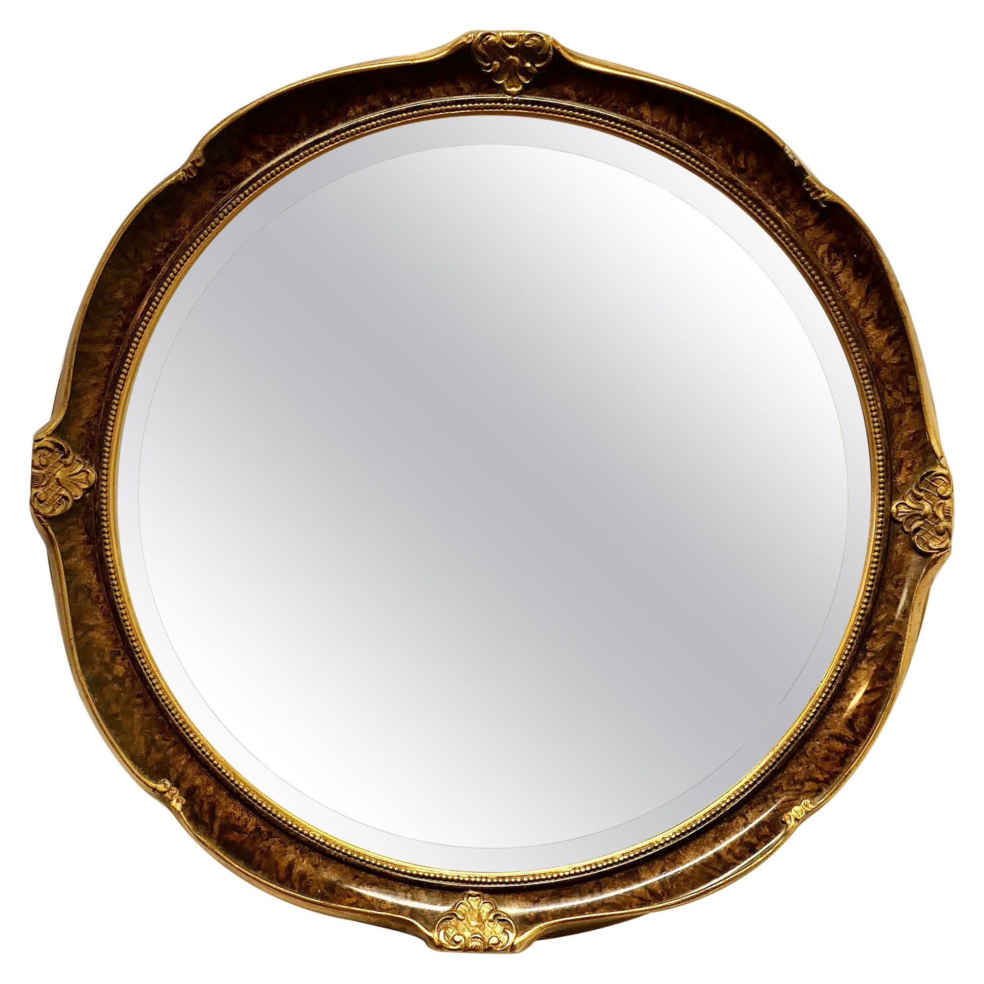 Miroir ovale finition Scumble    en vente