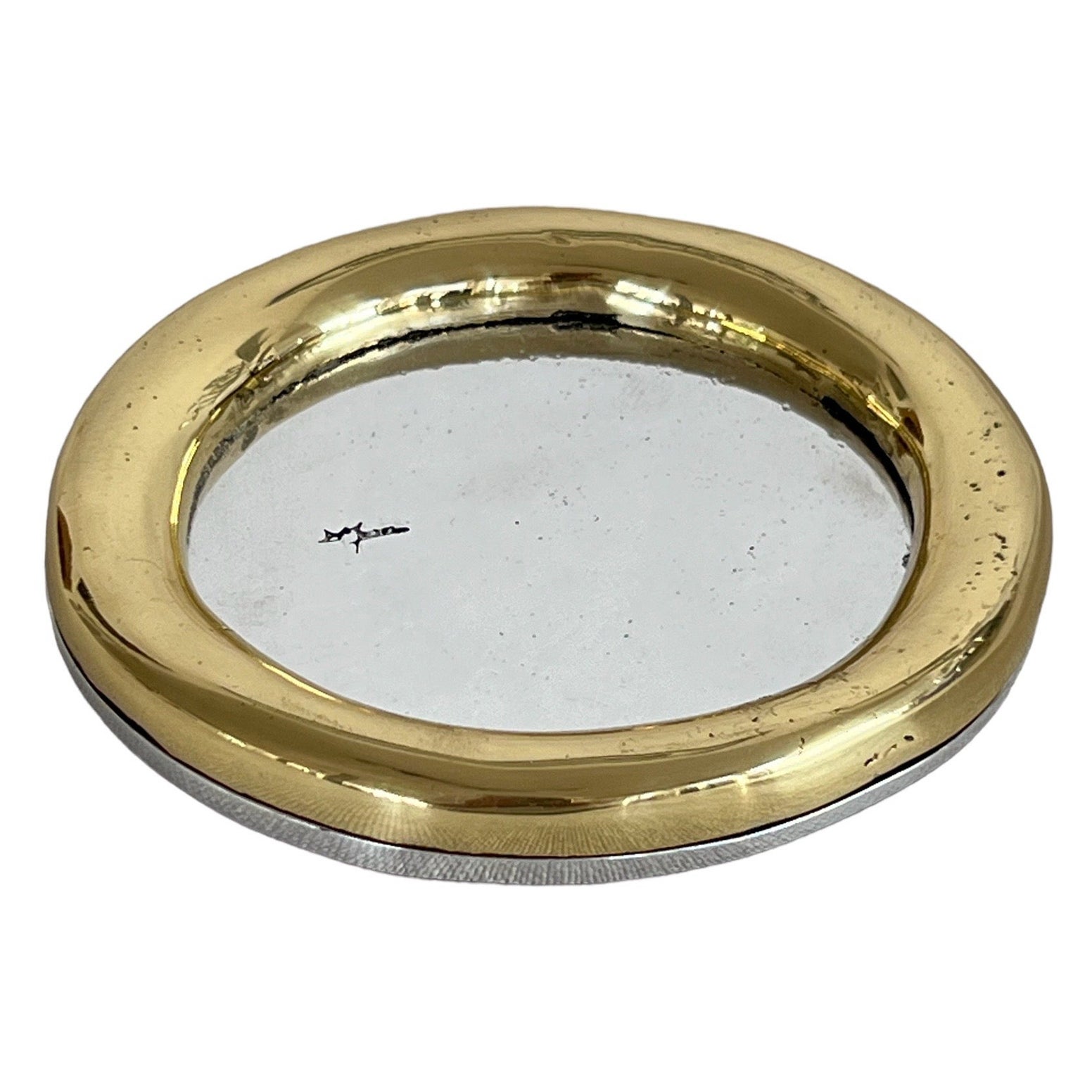 Bottle Mat Ring C052 Made from Sand Cast Aluminum, Brass Handcrafted Lacquered For Sale