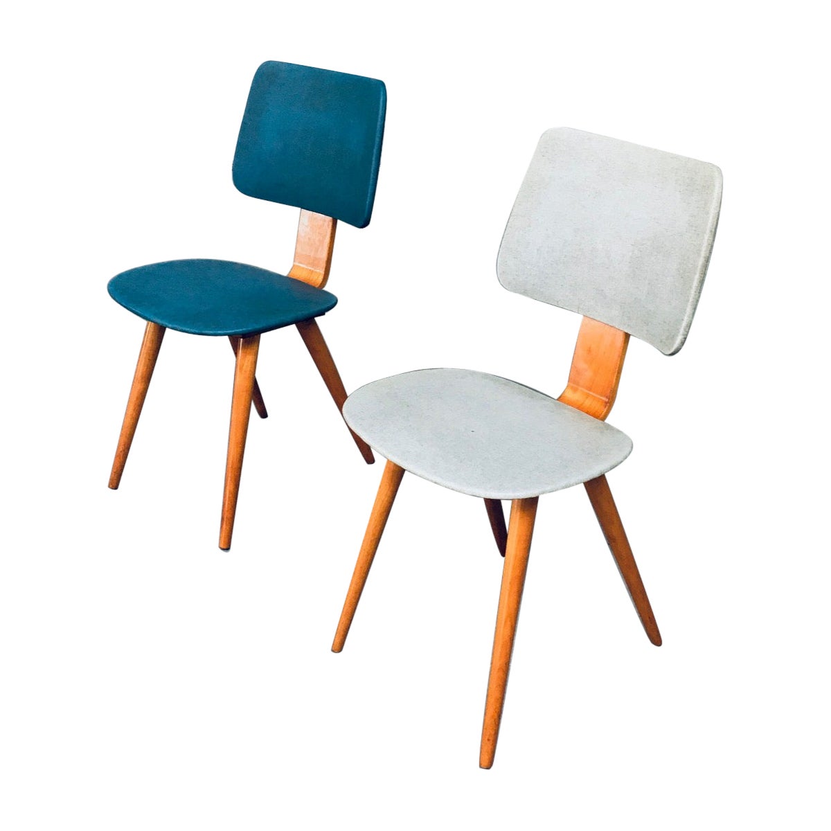 Dutch Design Side Chair Set by Cor Alons, Netherlands, 1950s