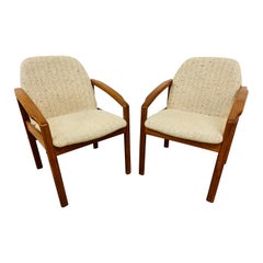 Vintage Danish Modern Teak Arm Chairs