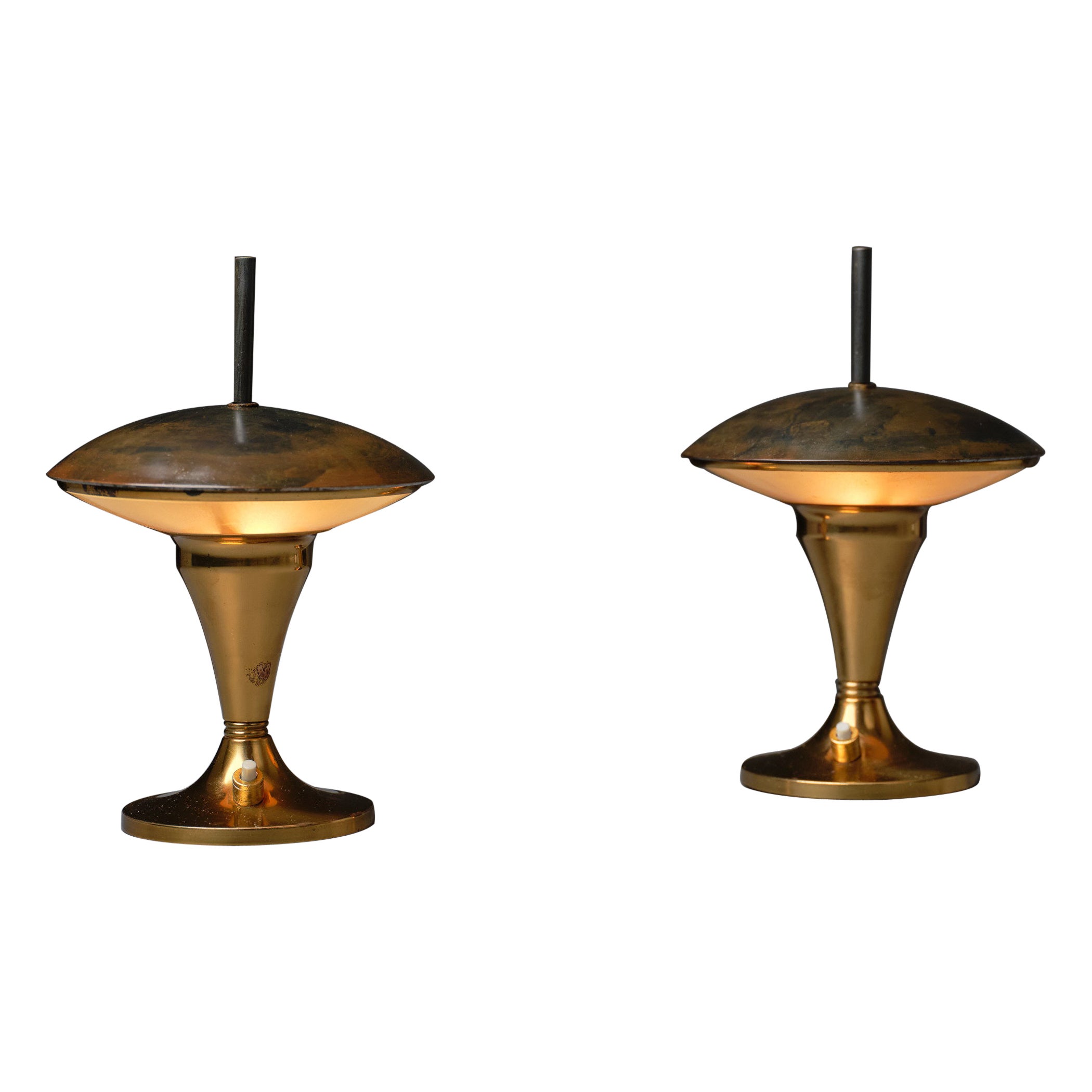 Vintage Midcentury Italian Table Lamps - Retro4M Restyled For Sale