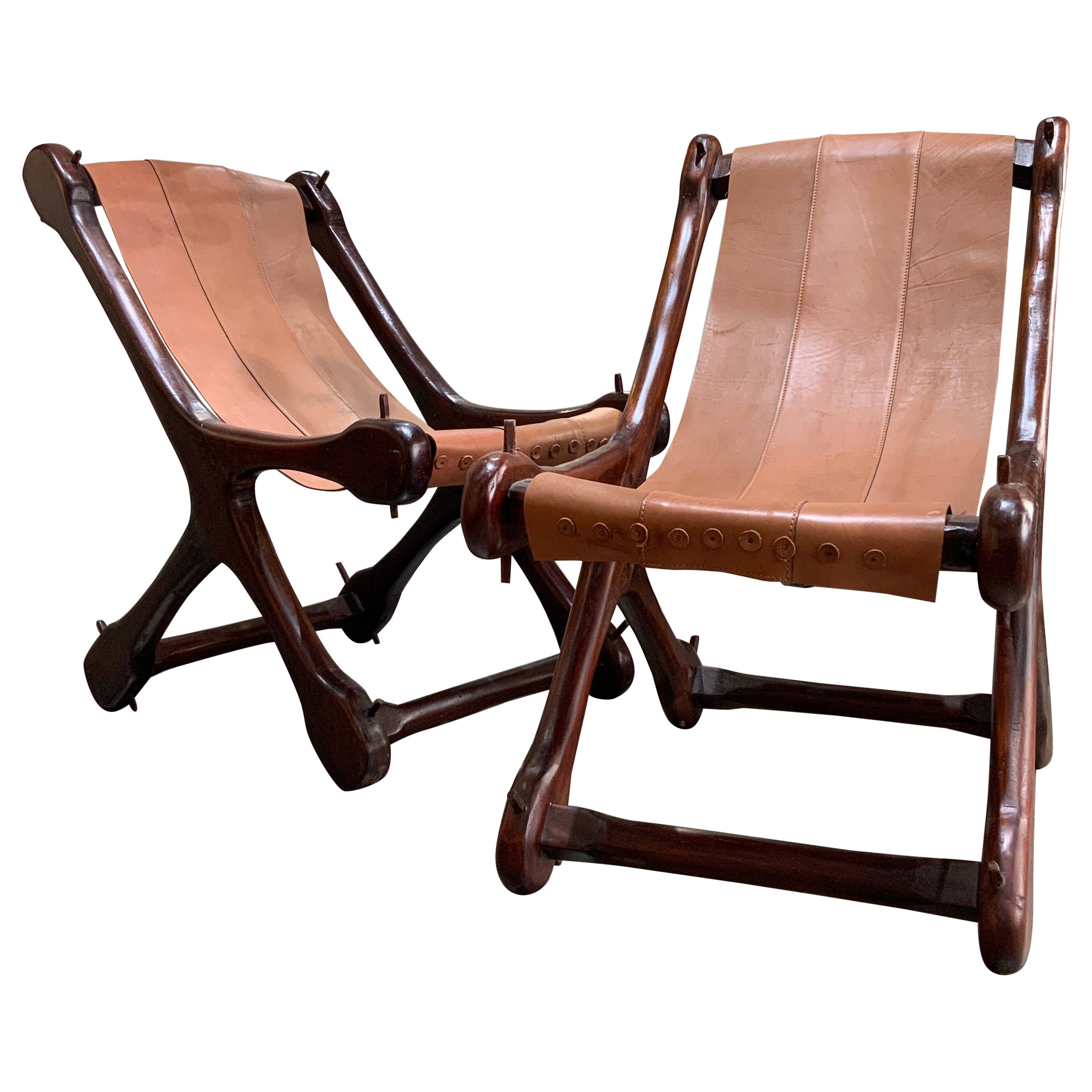 Pair of Lounge Chairs Don S Shoemaker, circa 1970  For Sale
