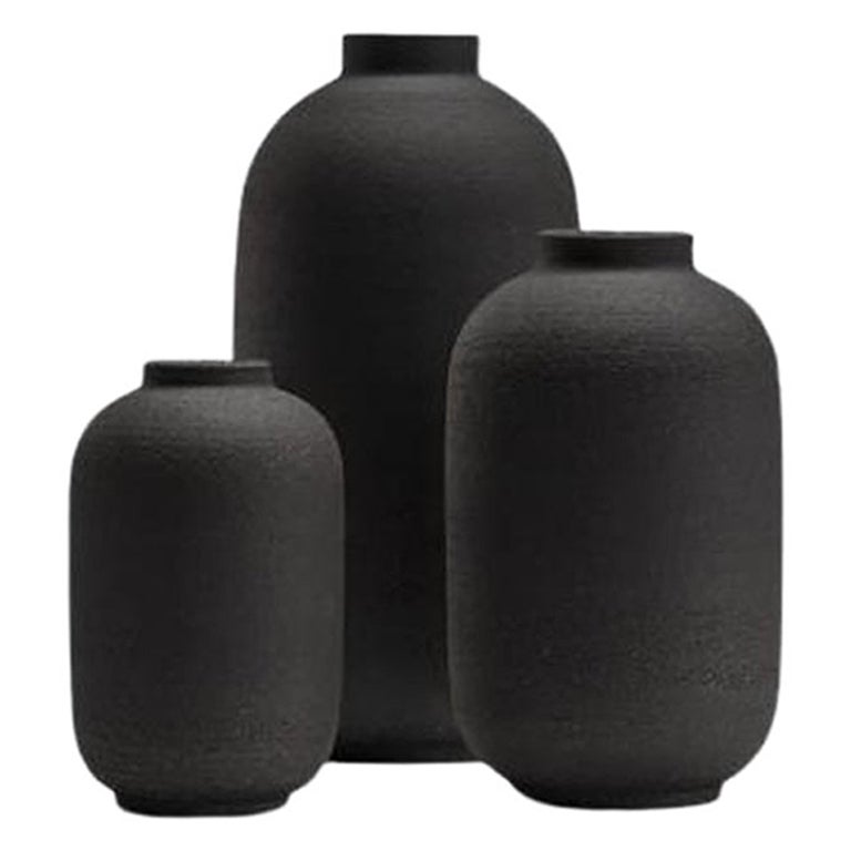 Set of 3 Mn Vases by Josefina Munoz For Sale