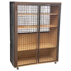 Custom Industrial Style Retro Cabinet, Adjustable Shelf