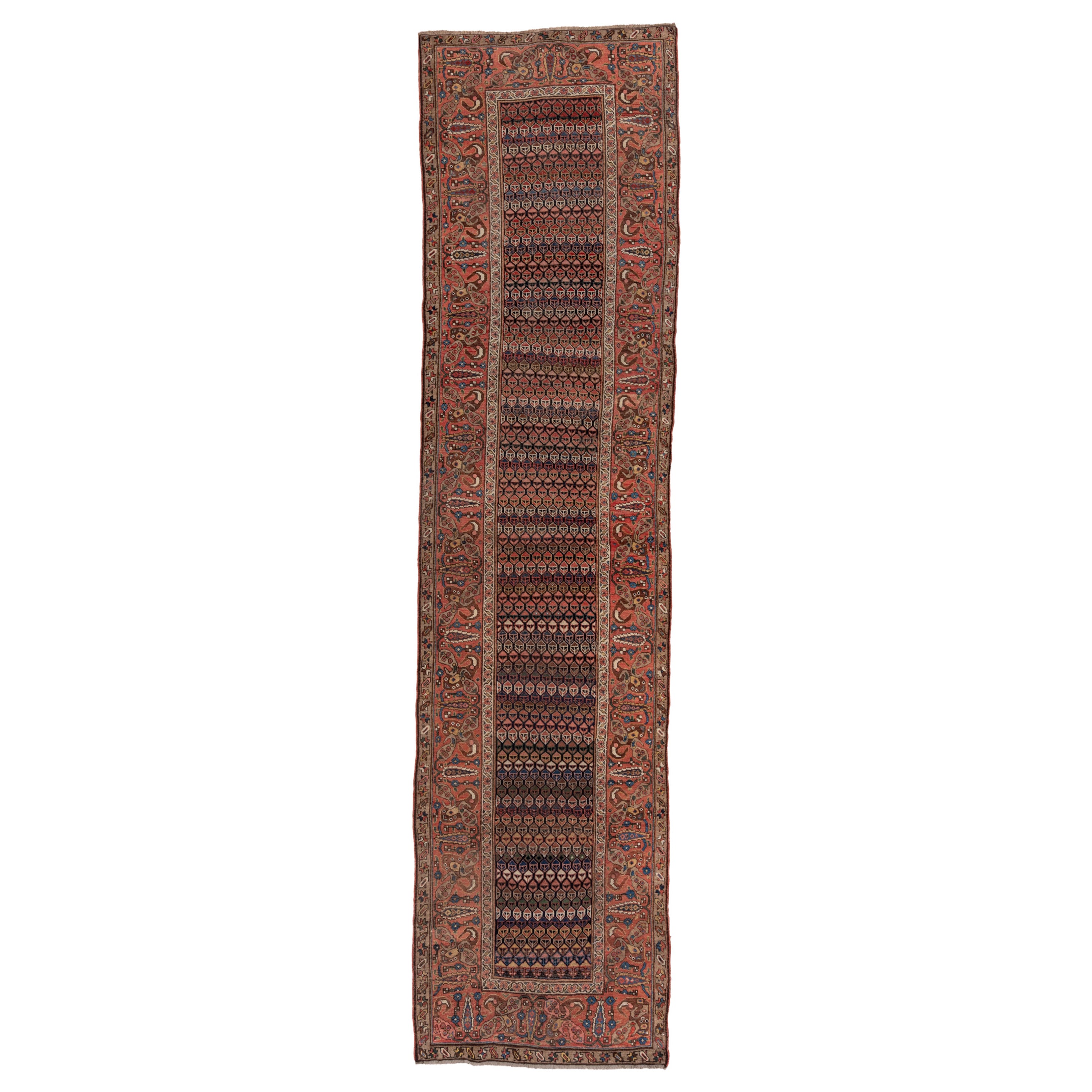 Eliko RUgs by David Ariel Beautiful Antique Bidjar Runner with Bold Colors For Sale