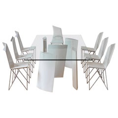 Vintage Yves De La Tour D’auvergne Dinning Set Table + Chairs