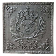 18th Century French Louis XIV 'Arms of France' Fireback