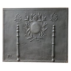 Plaque de cheminée / crédence néoclassique française ancienne, 18e - 19e siècle