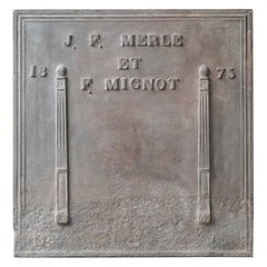 Antiker französischer „Marriage“-Kaminschirm/Rückenaufsatz aus dem 19. Jahrhundert