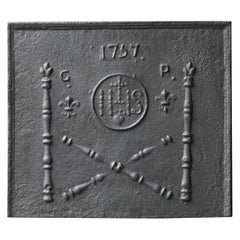 18th Century French 'Pillars with Medieval IHS Monograms' Fireback / Backsplash