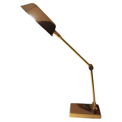 Midcentury Table Lamp Brass Golden Aluminum Italian Design, 1960s