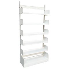 Vintage Congresso by Lips Vago White Metal Bookcase 60s