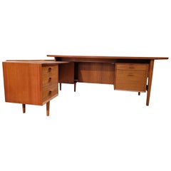 Arne Vodder for Sibast L-Shaped Office Desk & Sideboard