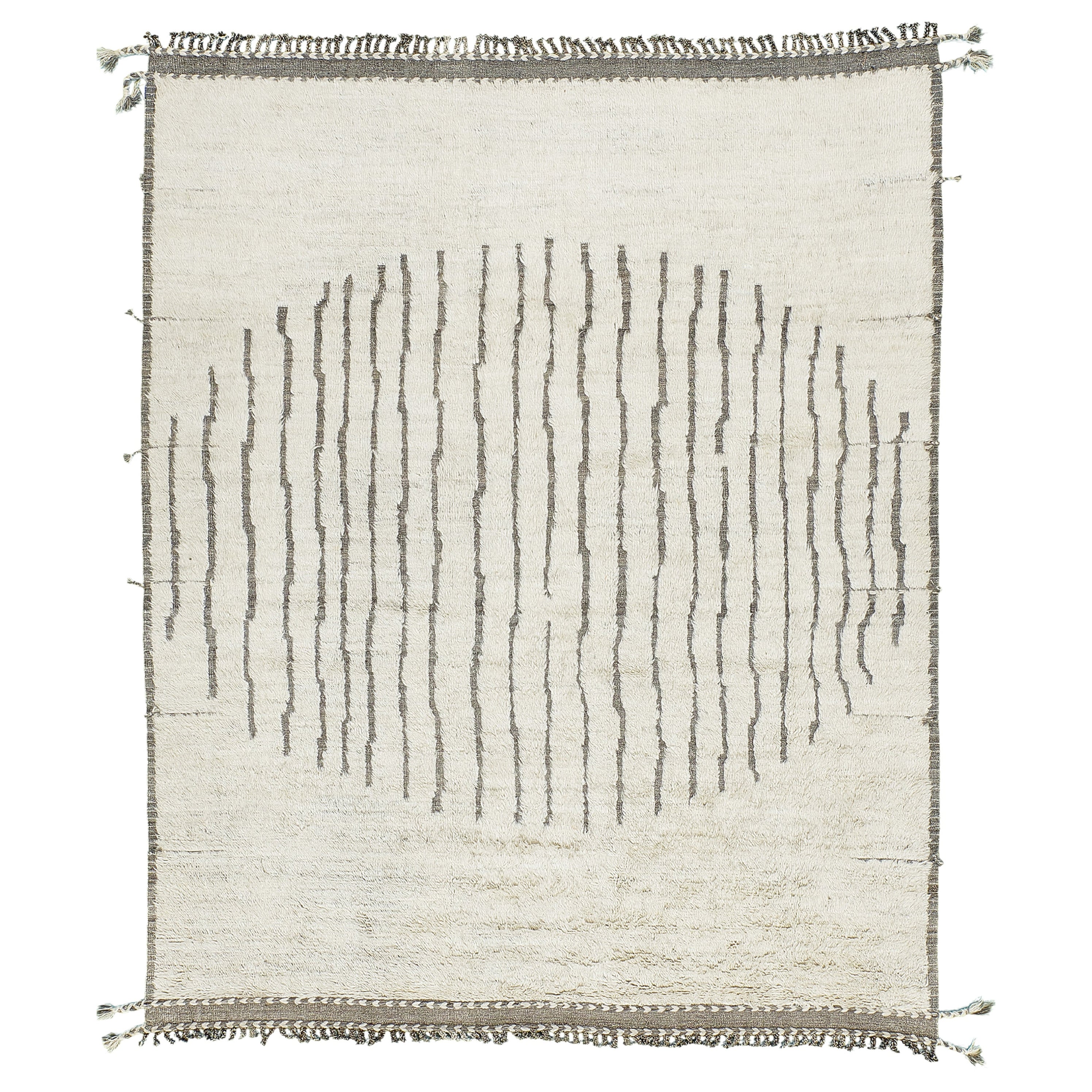 Nazmiyal Collection Ivory Modern Boho Chic Rug 9 ft 3 in x 11 ft 11 in ...