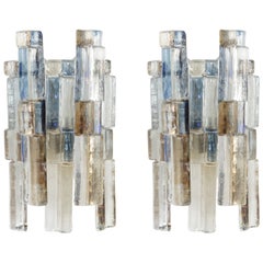2 Pairs of Stunning Large Kalmar Sconces Wall Lights, Austria, 1960s